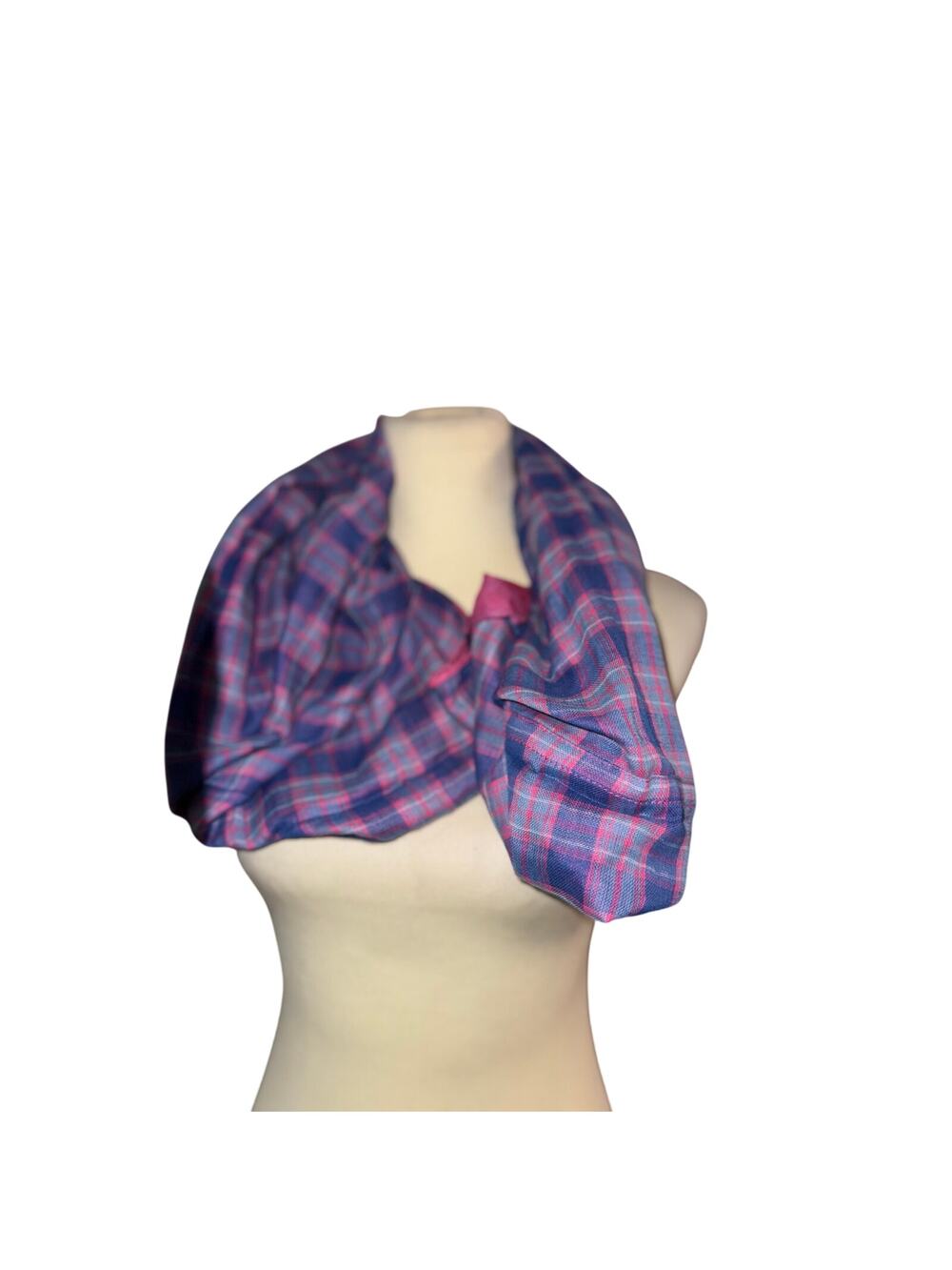 Styles by Ruash Reversible Infinity Scarf – Plaid & Floral Print. 100% cotton
